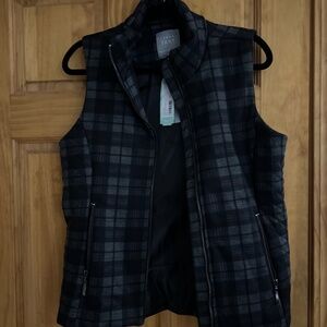 LEMON TART Quilted Plaid Vest